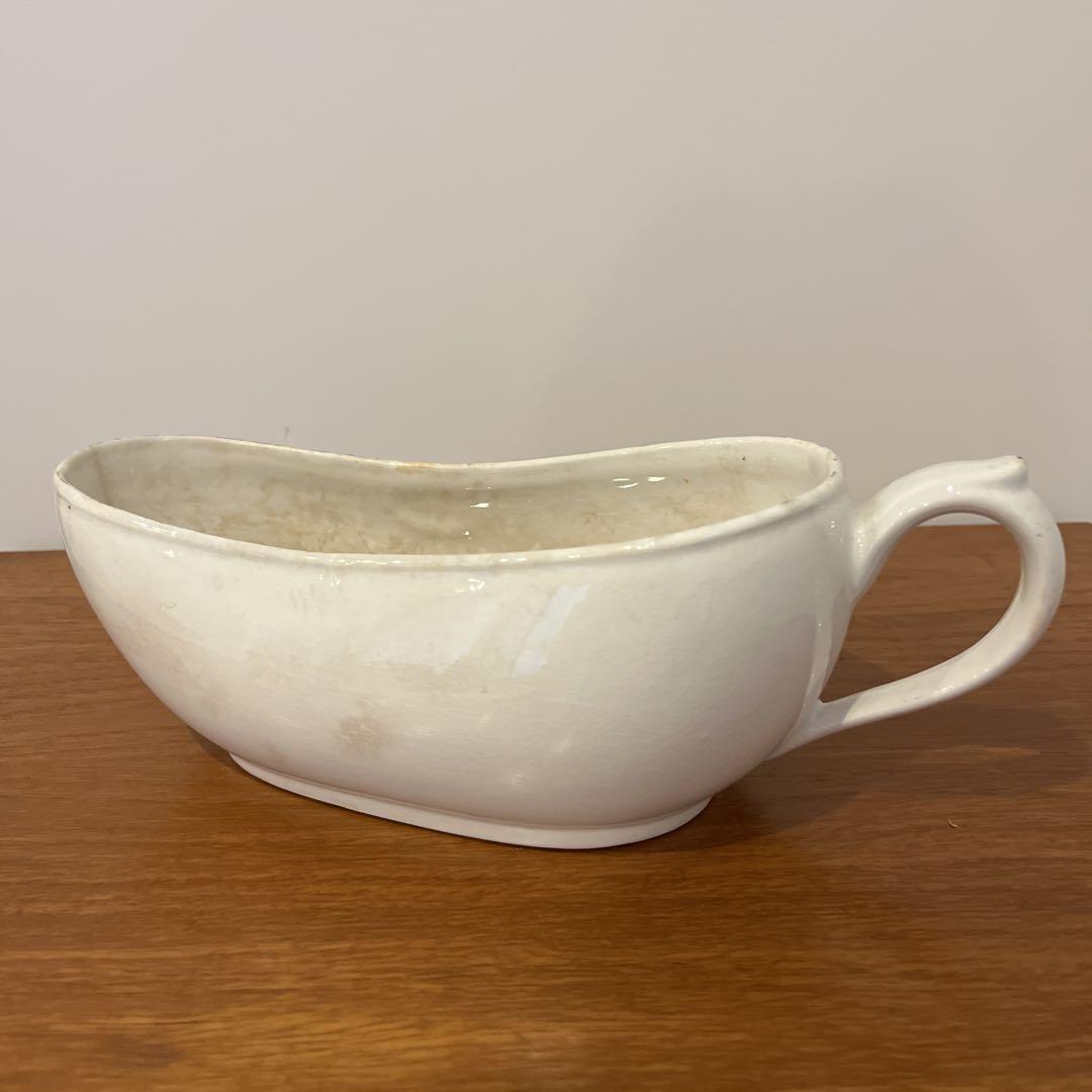 クレイユエモントロー フランスアンティーク 白 陶器