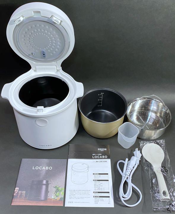 SALE限定SALE 美品 ホワイト JM-C20E-W 5SLHP-m54651423821 LOCABO 糖質カット炊飯器 得価人気SALE
