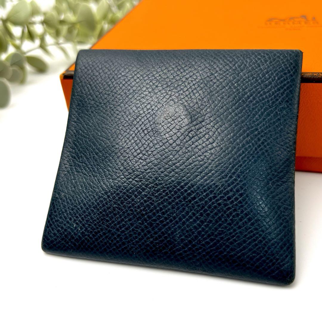 【姫】HERMES パスティア コインケース ブルー 小銭入れ