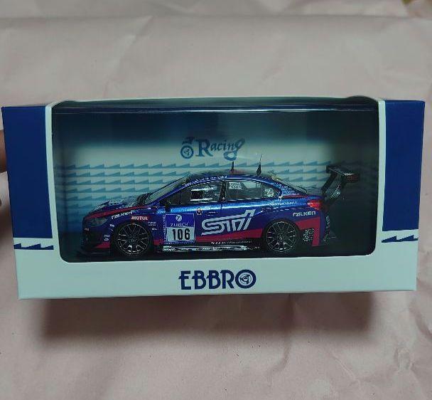 激安通販新作 2016 1/43 エブロ スバル No.106 STI WRX ミニカー