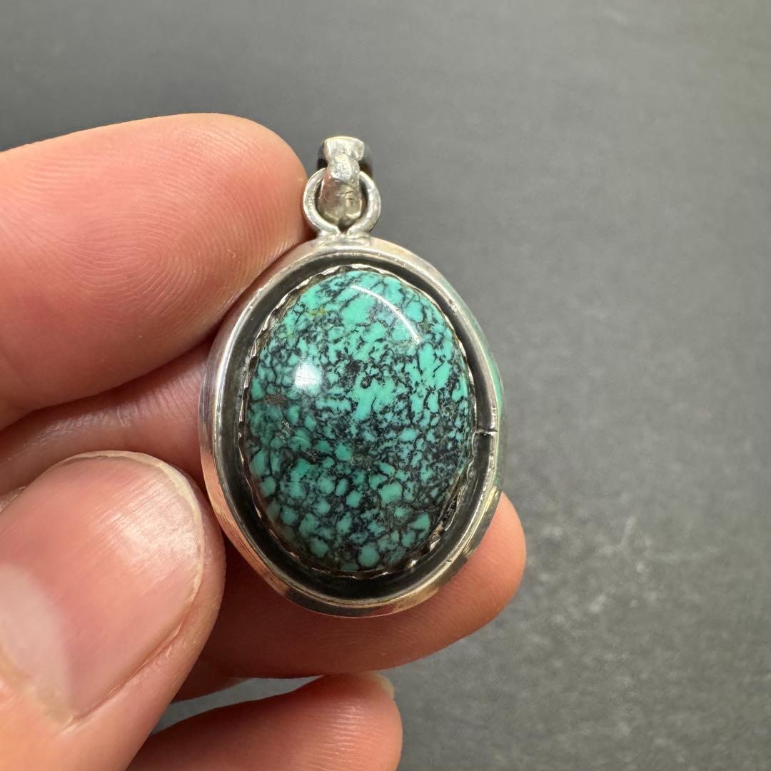 NUMBER8 silver925】ターコイズ ペンダントトップ マ*ュ様 【Number8