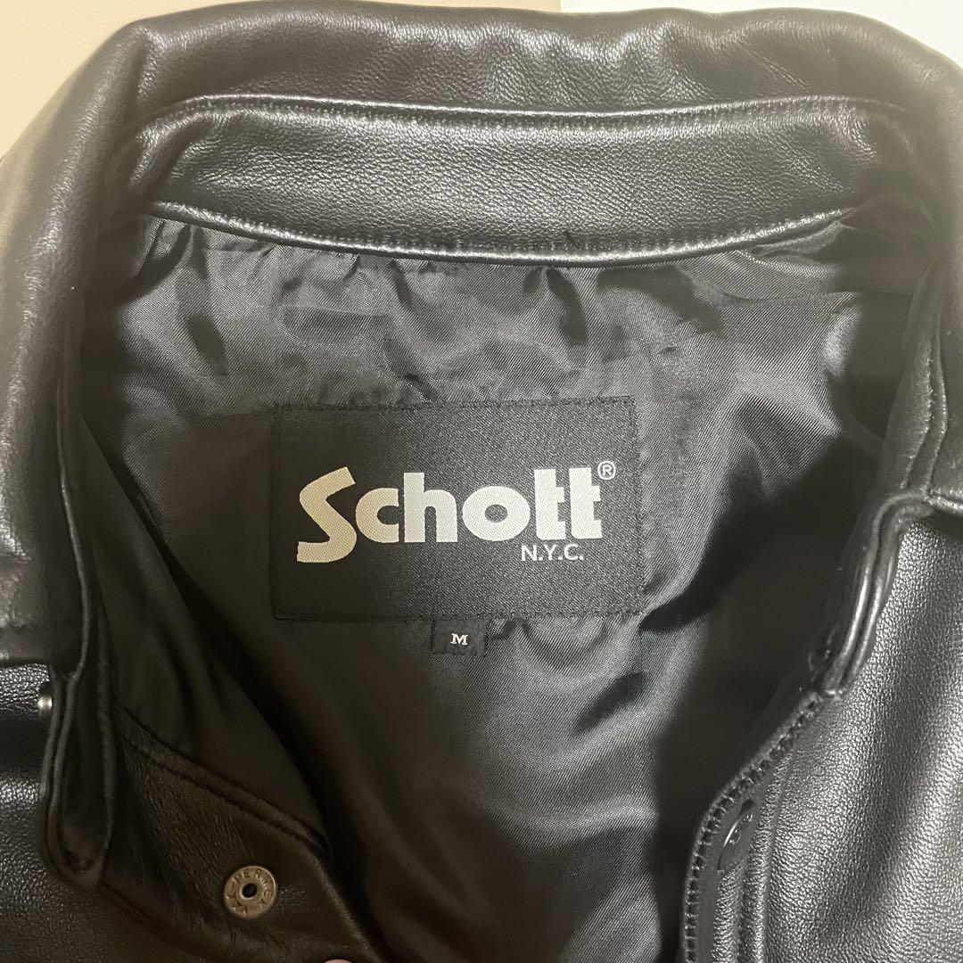 【美品 M】Schott レザー コーチジャケット