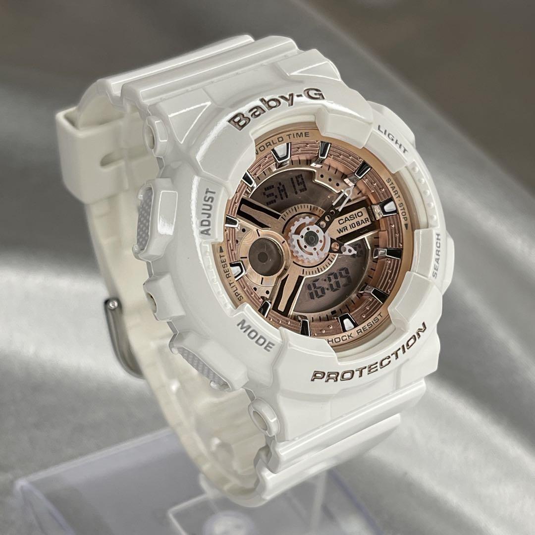 CASIO Baby-G BA-110 【5338】 ホワイト 電池交換済 - メルカリ