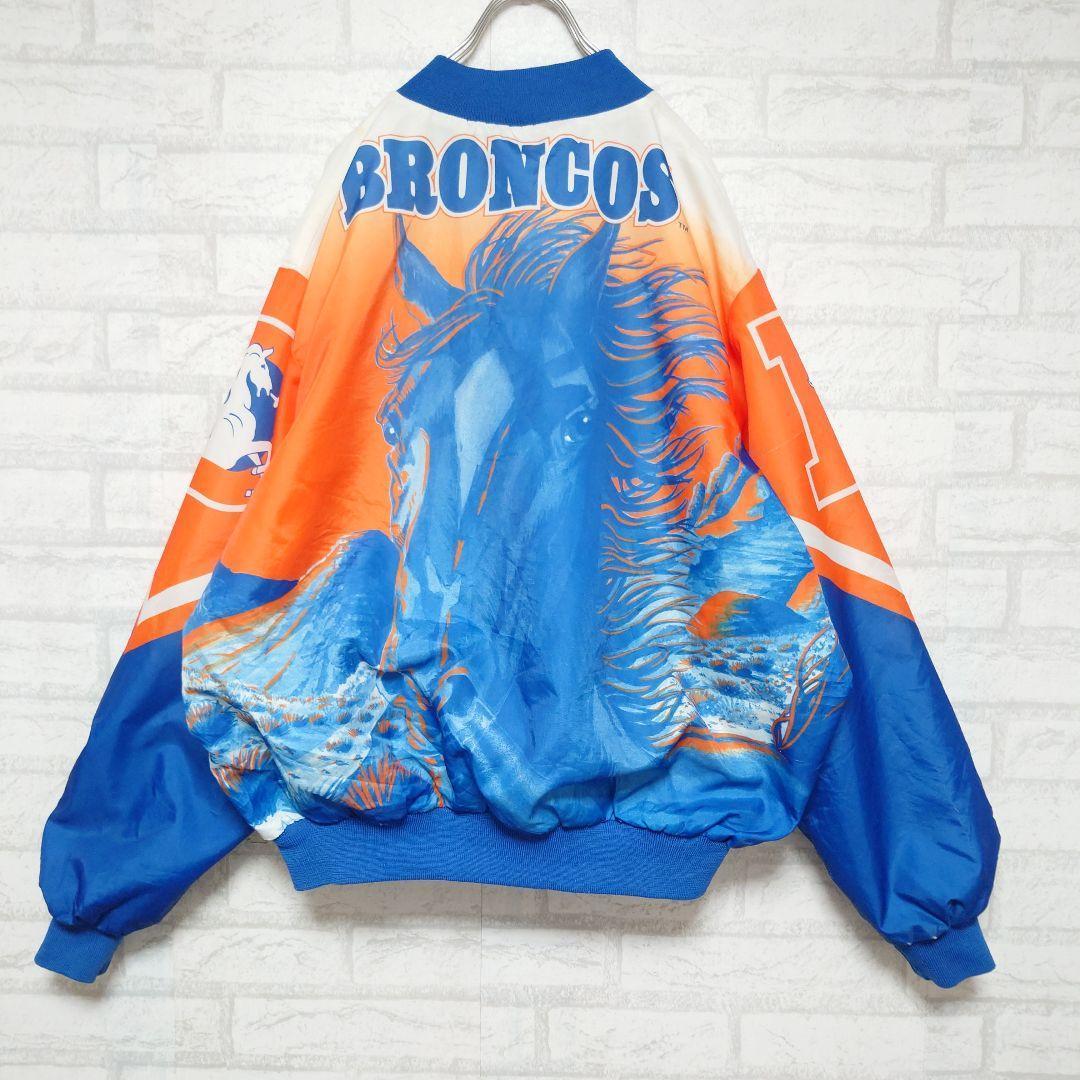 値引き中》一点物 80s NFL ブロンコス スタジャン バック
