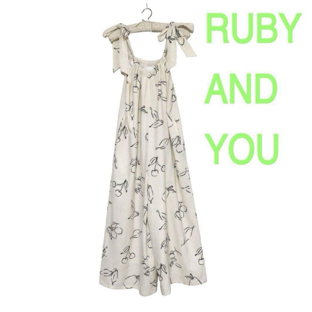 RUBY AND YOU ルビーアンドユー オールインワン サロペット リボン