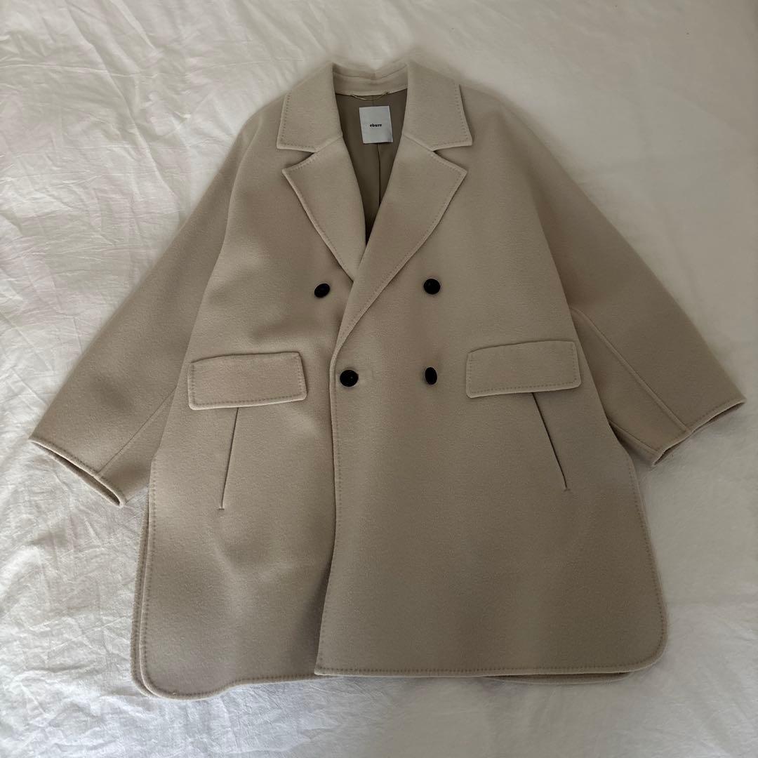 ebure スーパー120’sダブルビーバー ショートコートM ebure