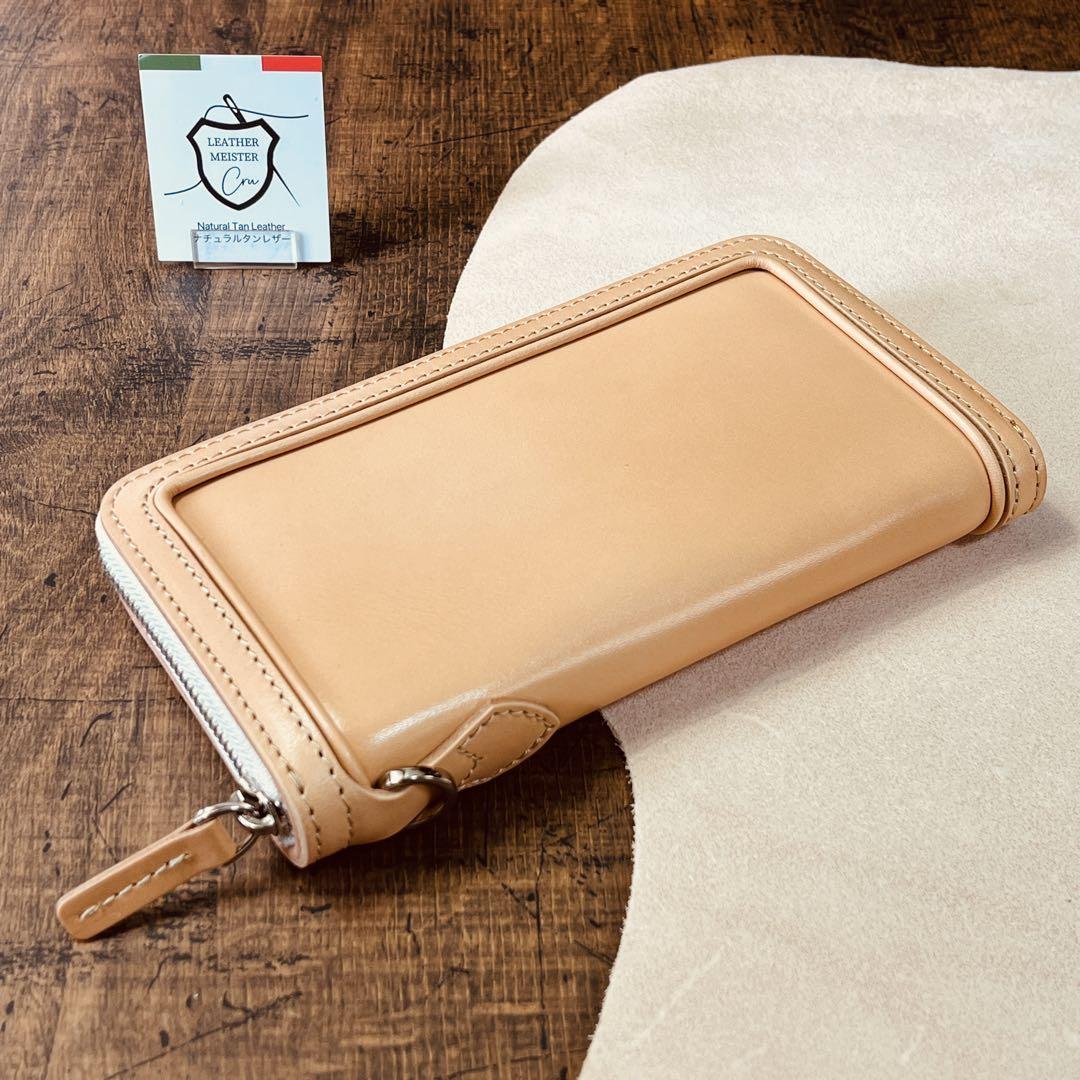サドルレザー ラウンドファスナー メンズ財布 長財布 本革 ハンドメイド YKK