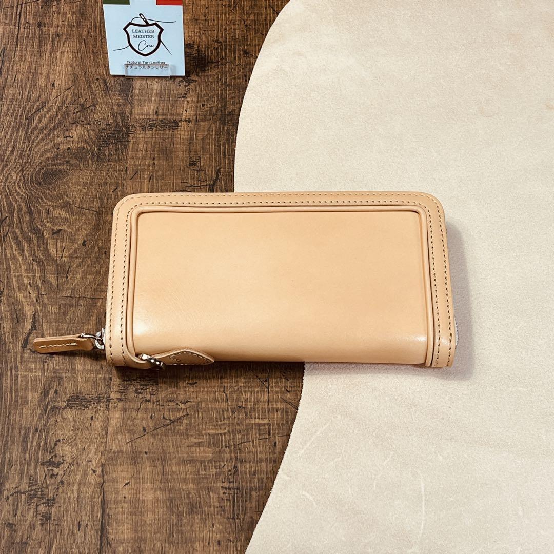 サドルレザー ラウンドファスナー メンズ財布 長財布 本革 ハンドメイド YKK