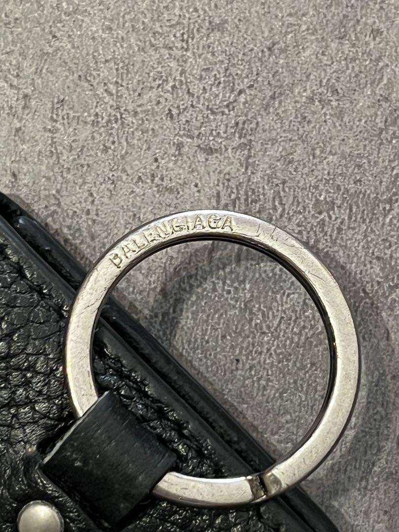 BALENCIAGA ブラックレザー キーケース