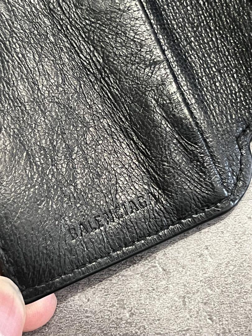 BALENCIAGA ブラックレザー キーケース