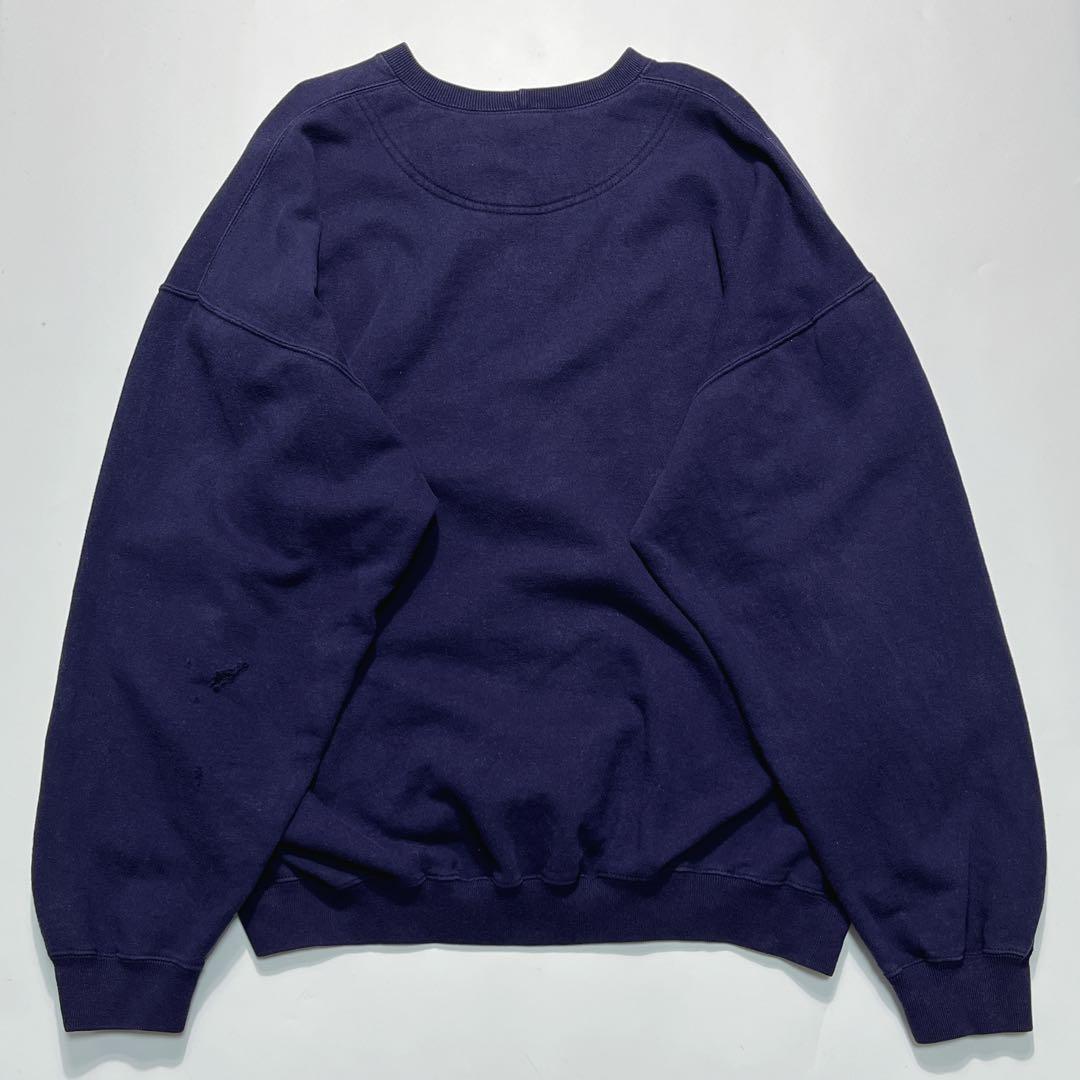 90s オールドギャップ USA製 スウェット XL ナス紺 無地 前V6357