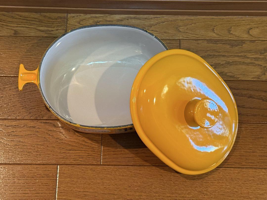 LE CREUSET イエロー ホーロー鍋 蓋付き