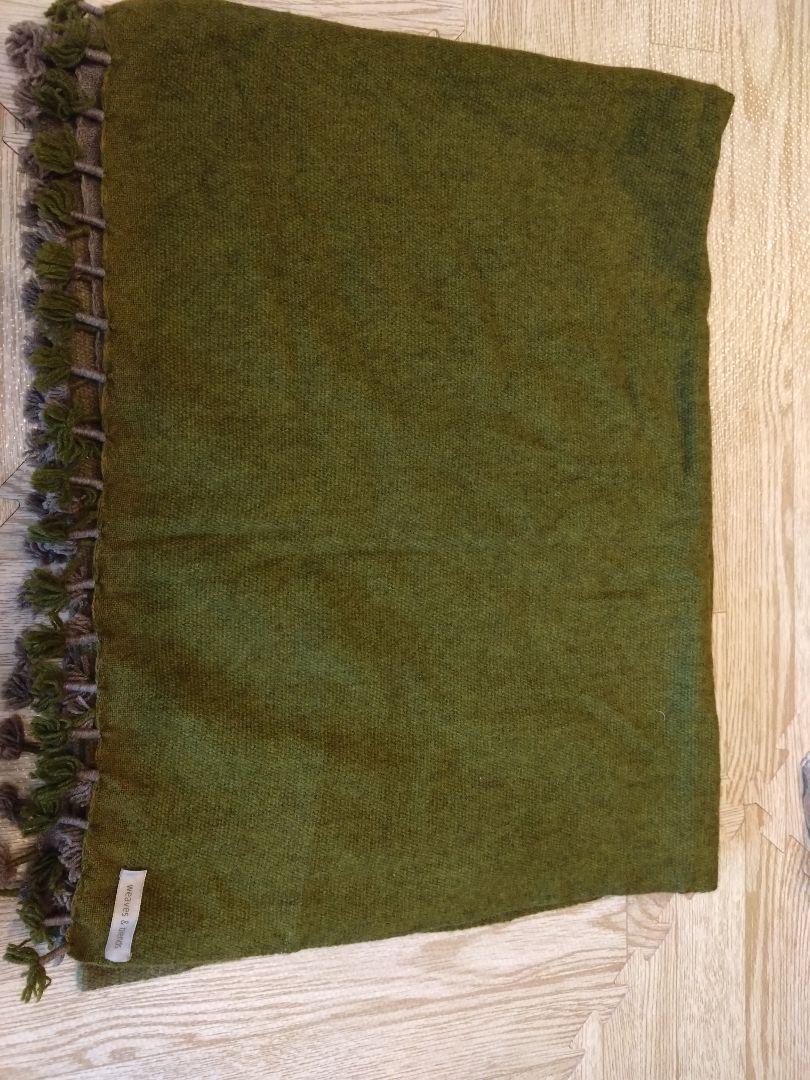 weaves & blends ウールブランケット 緑
