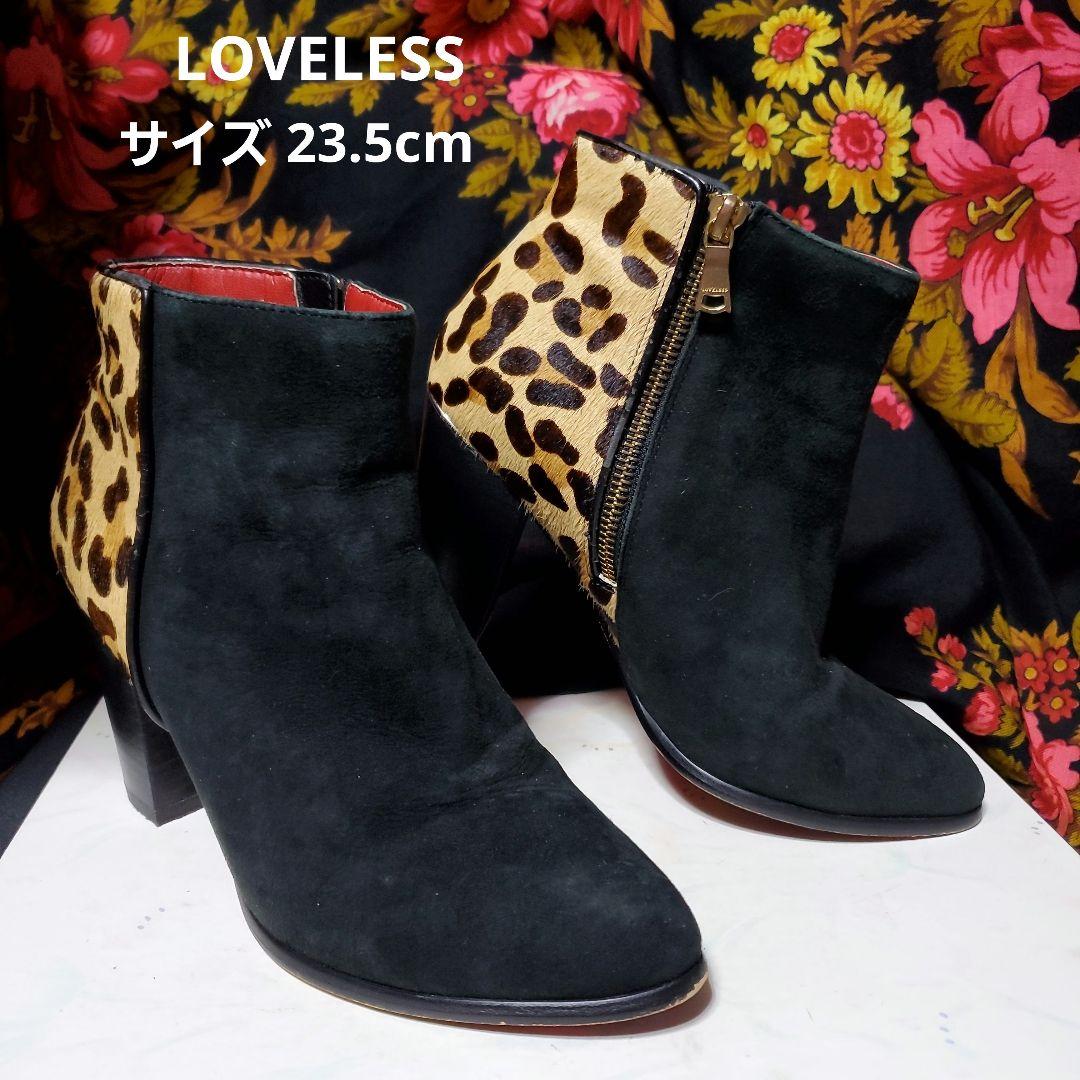 LOVELESS 切り替えショートブーツ チャンキーヒール