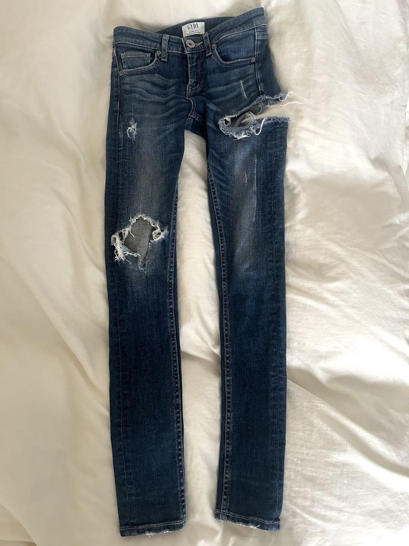 GYDA SIDE RIPPED スキニーデニム S