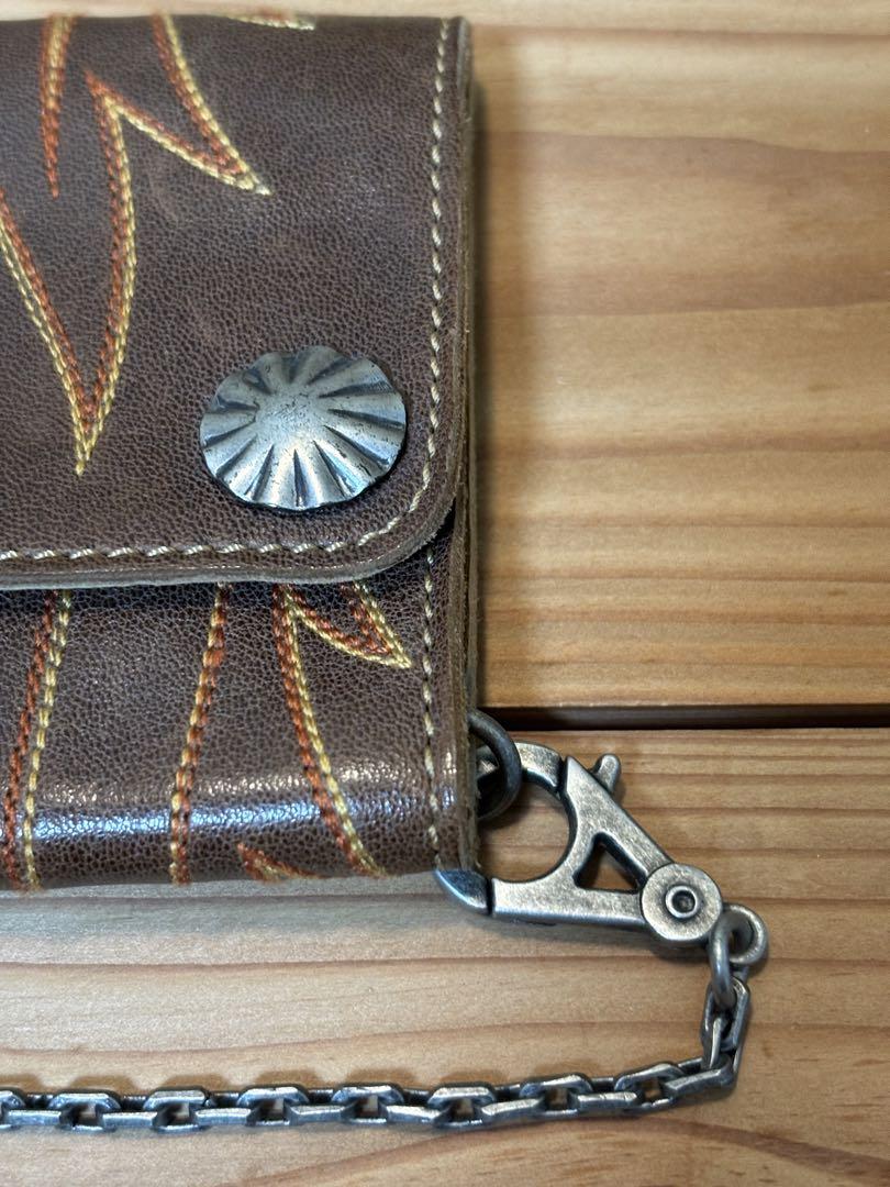 RRL ダブルアールエル　ウォレット　ウエスタン刺繍　コンチョ　チェーン　財布