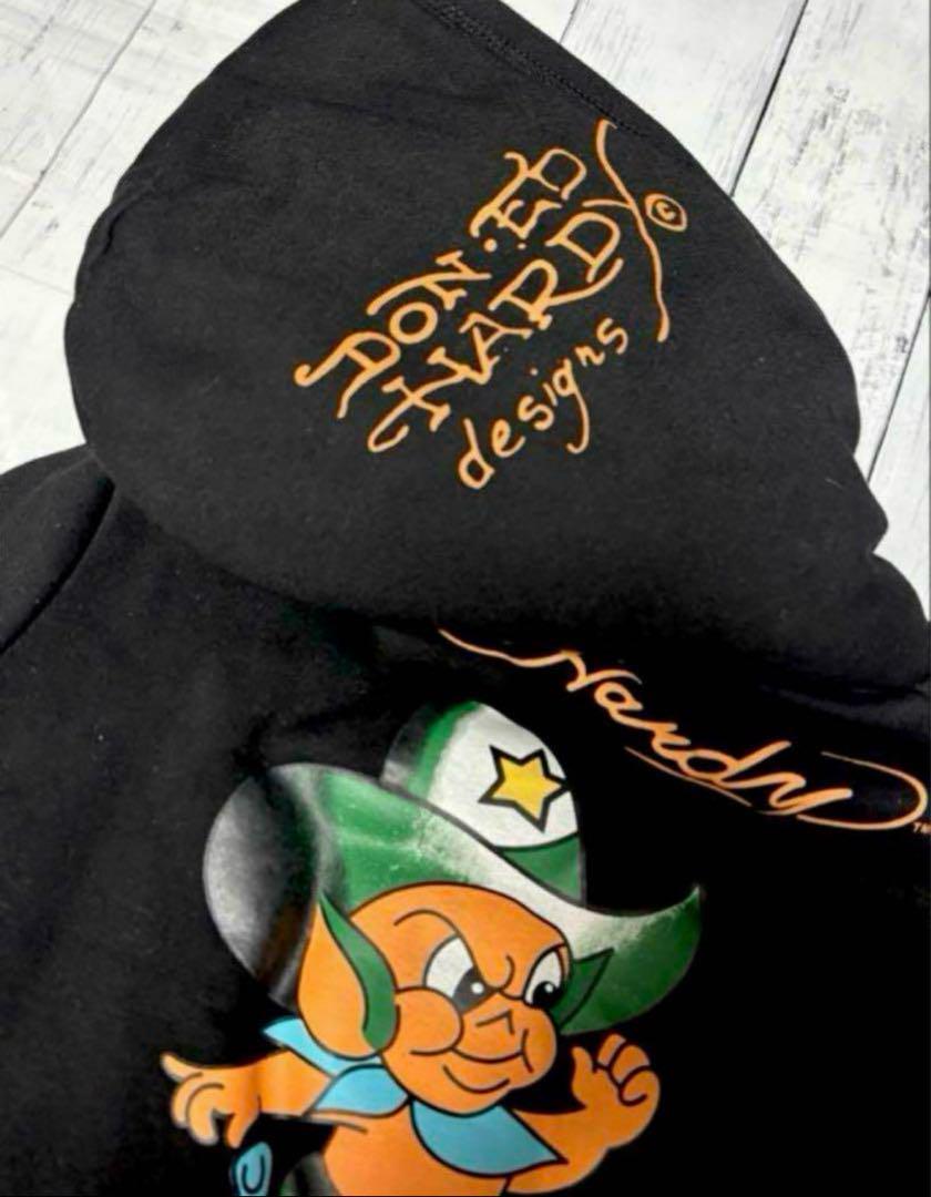 美品✨️Don Ed Hardy エドハーディー 裏ボア devil パーカー