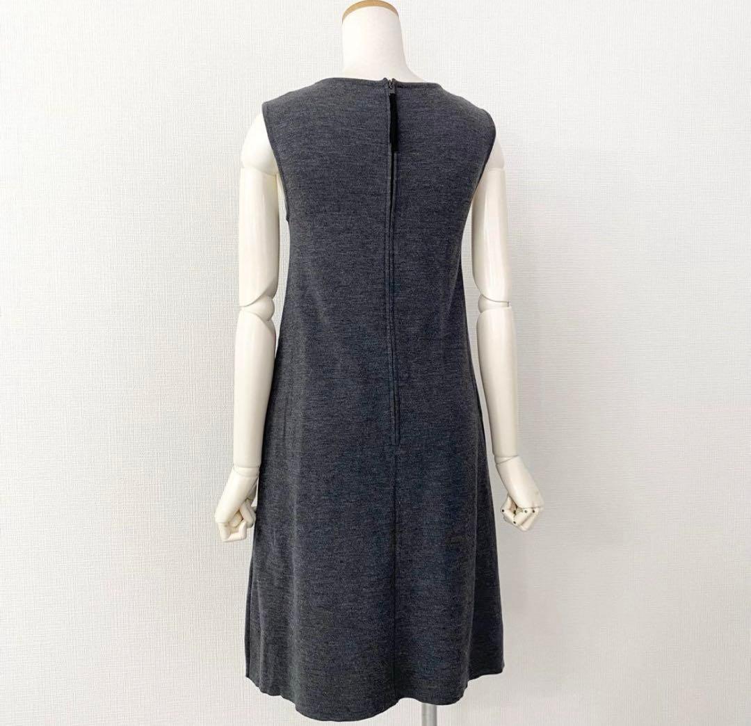 Sj6 フォクシー パネルシームドレス ニットワンピース ノースリーブワンピース