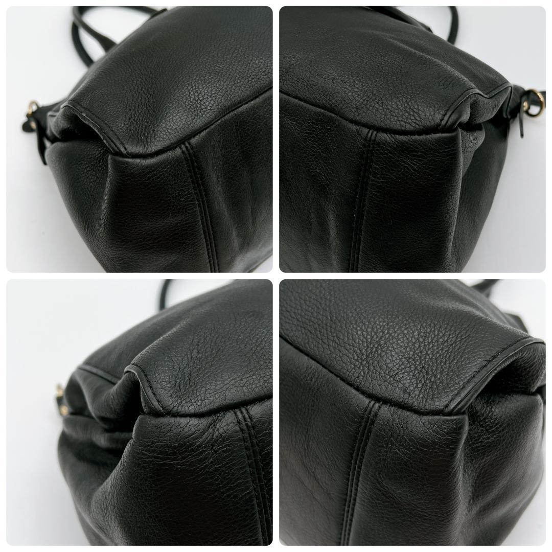美品 COACH 2way シボ革 ハンド ショルダーバッグ ブラックe234 美品 COACH 2way シボ革 ハンド ショルダーバッグ ブラックe234