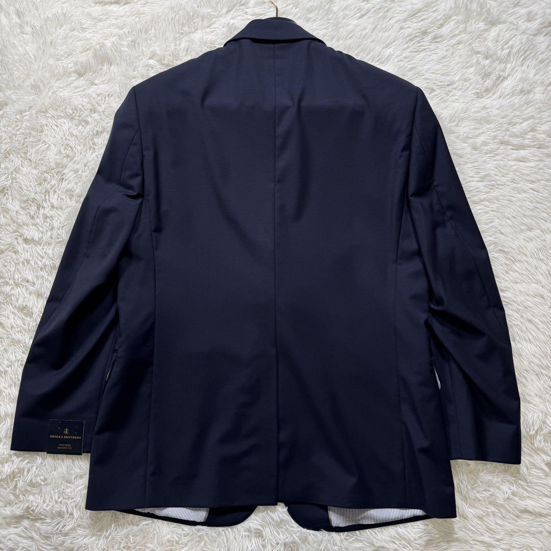極美品 ブルックスブラザーズ Explorer 紺ブレ REGENT 40S ミラクルクリンプウール 段返り3釦 ブレザー Traditional