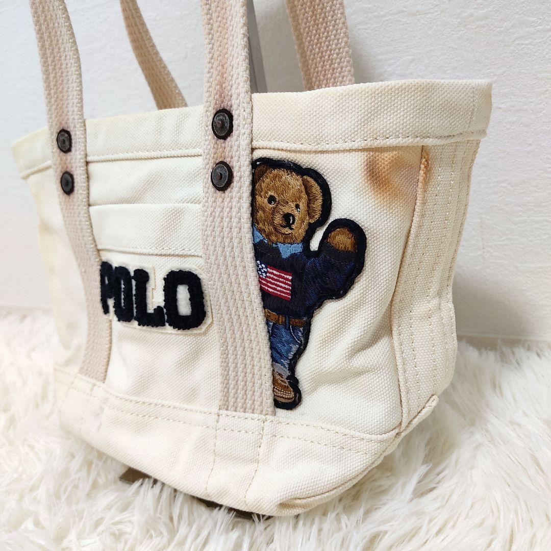 ラルフローレン ポロベアワッペンポニー刺しゅうミニトート
