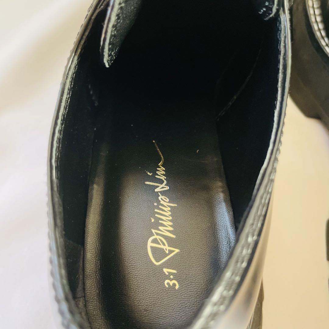 ★パワー★【美品】3.1 phillip Lim レースアップローファー