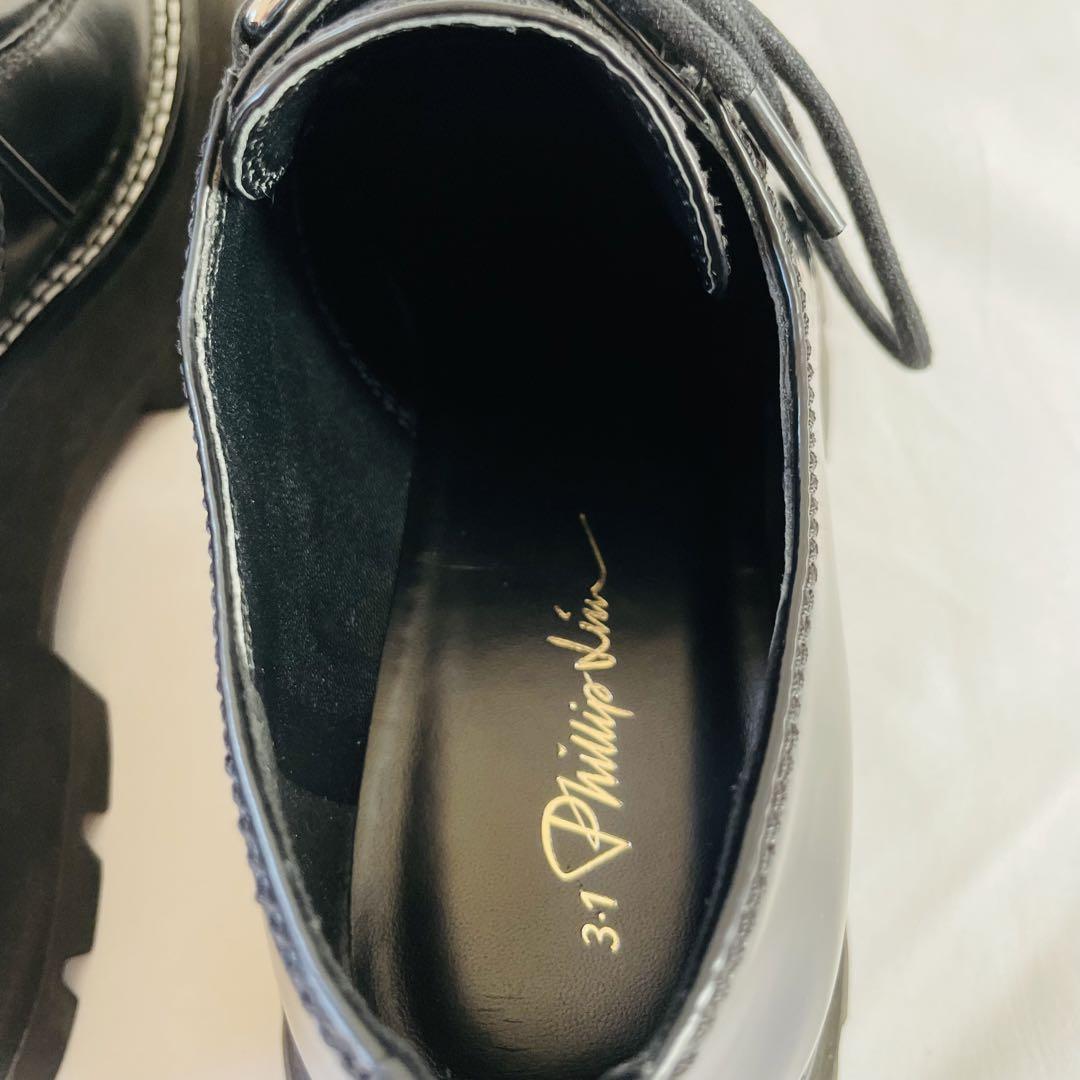 ★パワー★【美品】3.1 phillip Lim レースアップローファー