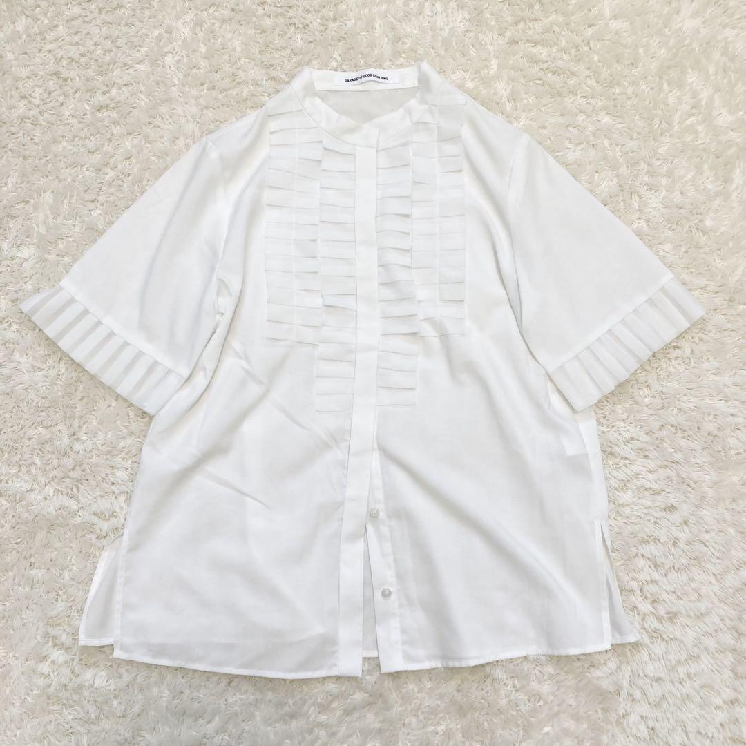 GARAGE OF GOOD CLOTHINGS シアープリーツフリルブラウス