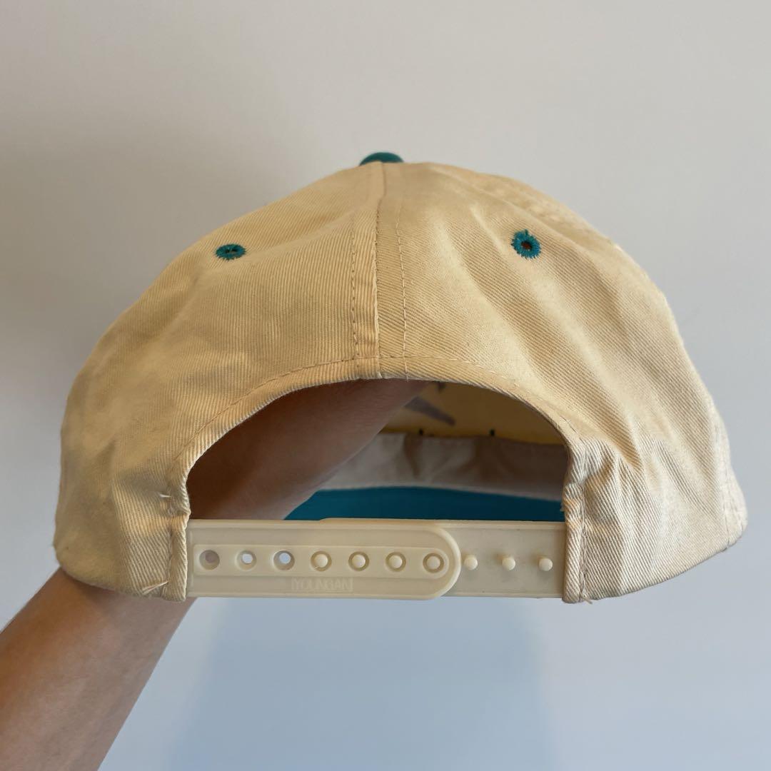 90s young an hat社製 2トーンキャップ 企業ロゴキャップ
