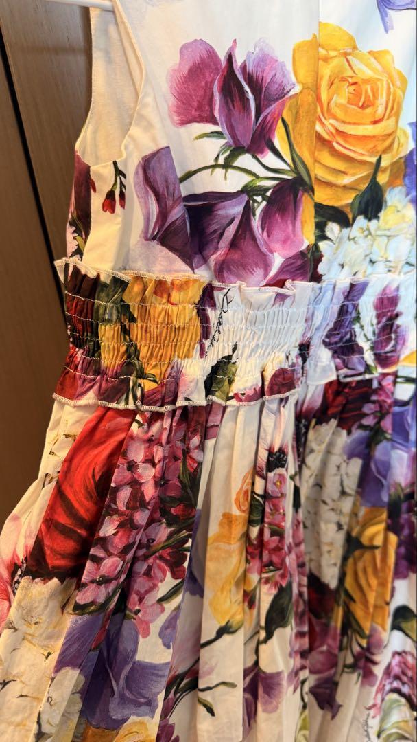 DOLCE&GABBANA フラワープリント ノースリーブワンピース