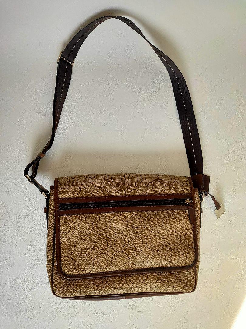 コーチ COACH オプアート コーテッド キャンバス メンズ ショルダーバッグ