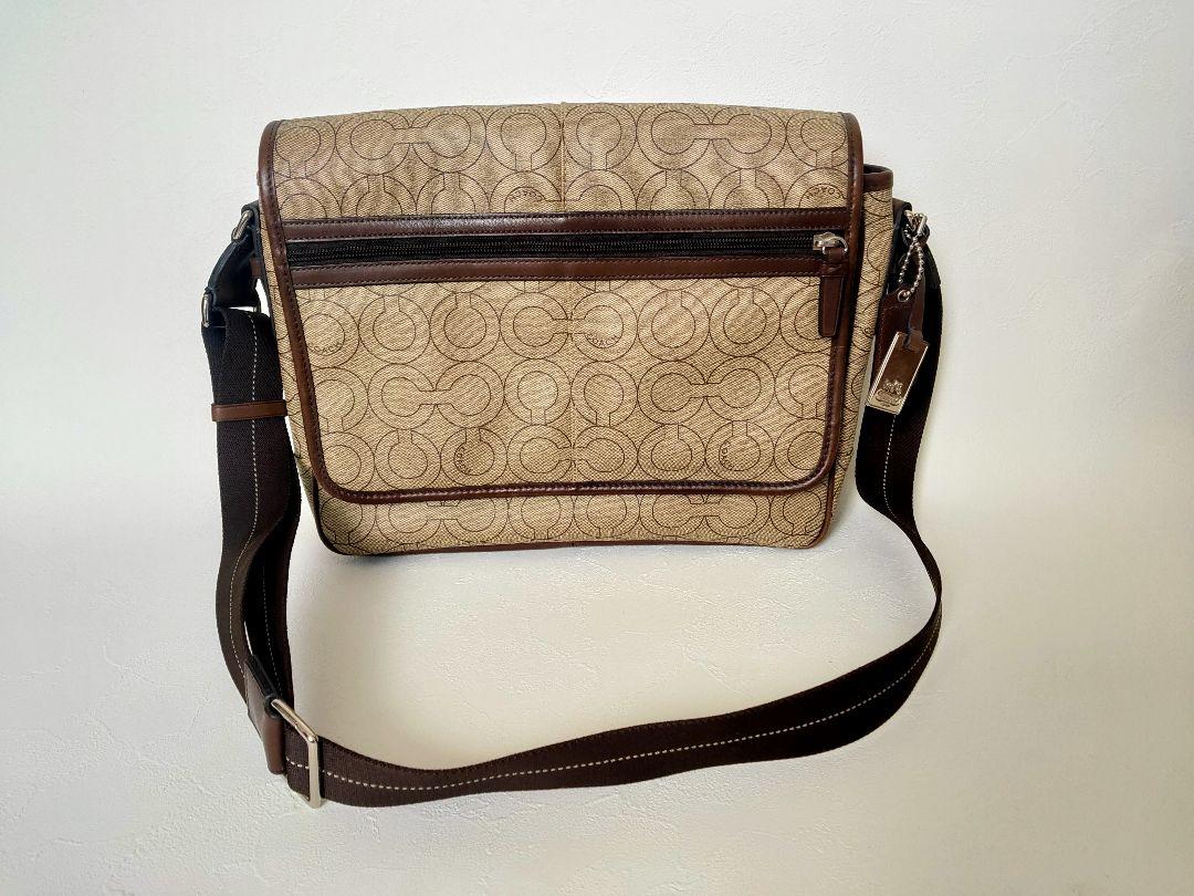 コーチ COACH オプアート コーテッド キャンバス メンズ ショルダーバッグ