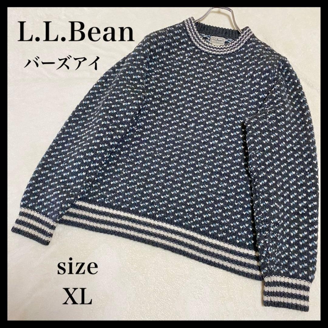 現行 L.L.Bean バーズアイ ニット セーター XLXL LL L.L.Bean