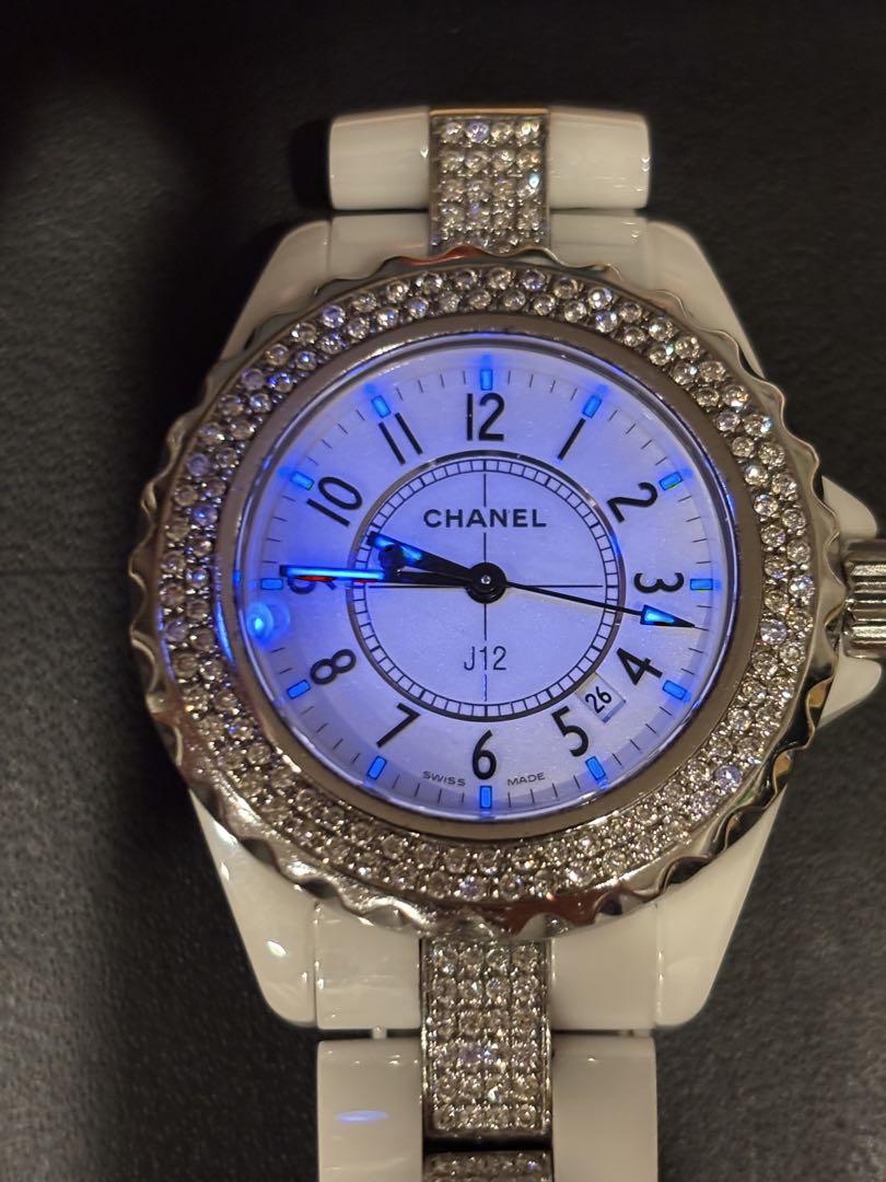 シャネル CHANEL J12 33mm ダイヤベゼル h0969 セラミック