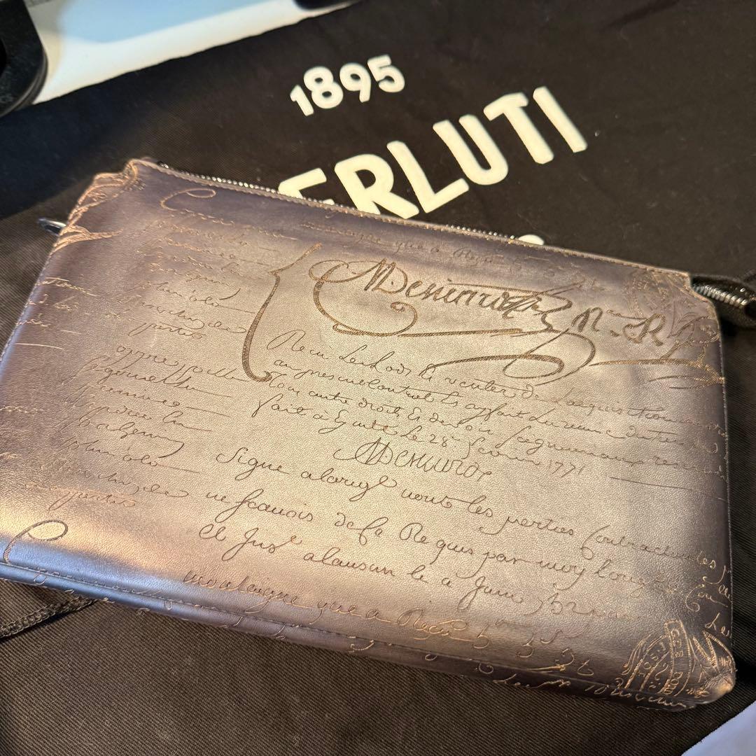 【美品】Berluti テルシオ レザー オールインワン クラッチバッグ