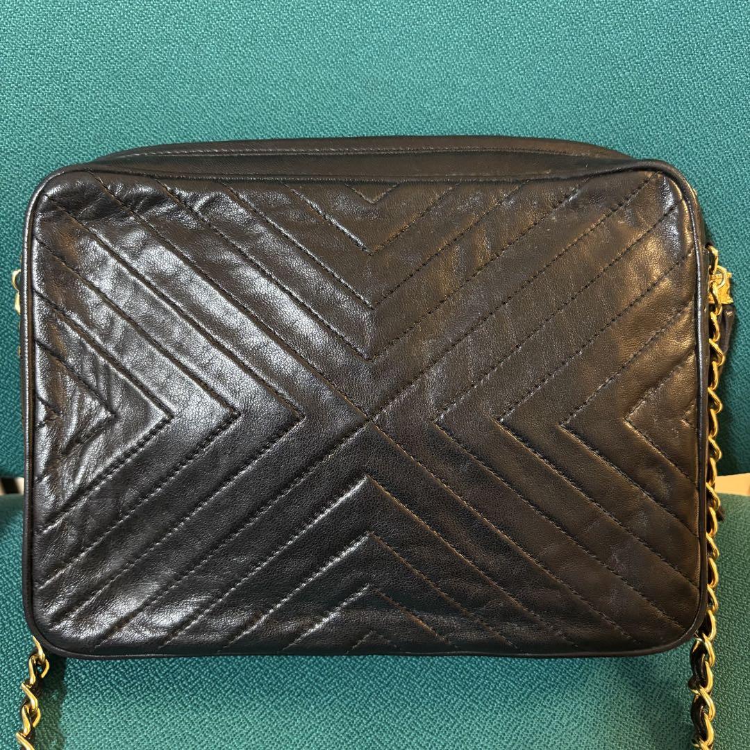 【CHANEL】シャネル ヴィンテージ チェーンショルダーバッグ ラムスキン