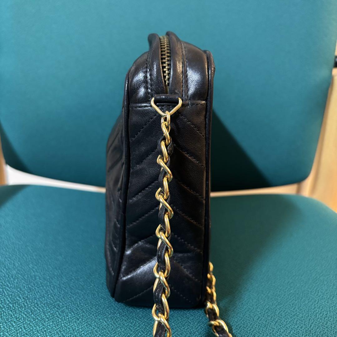 【CHANEL】シャネル ヴィンテージ チェーンショルダーバッグ ラムスキン