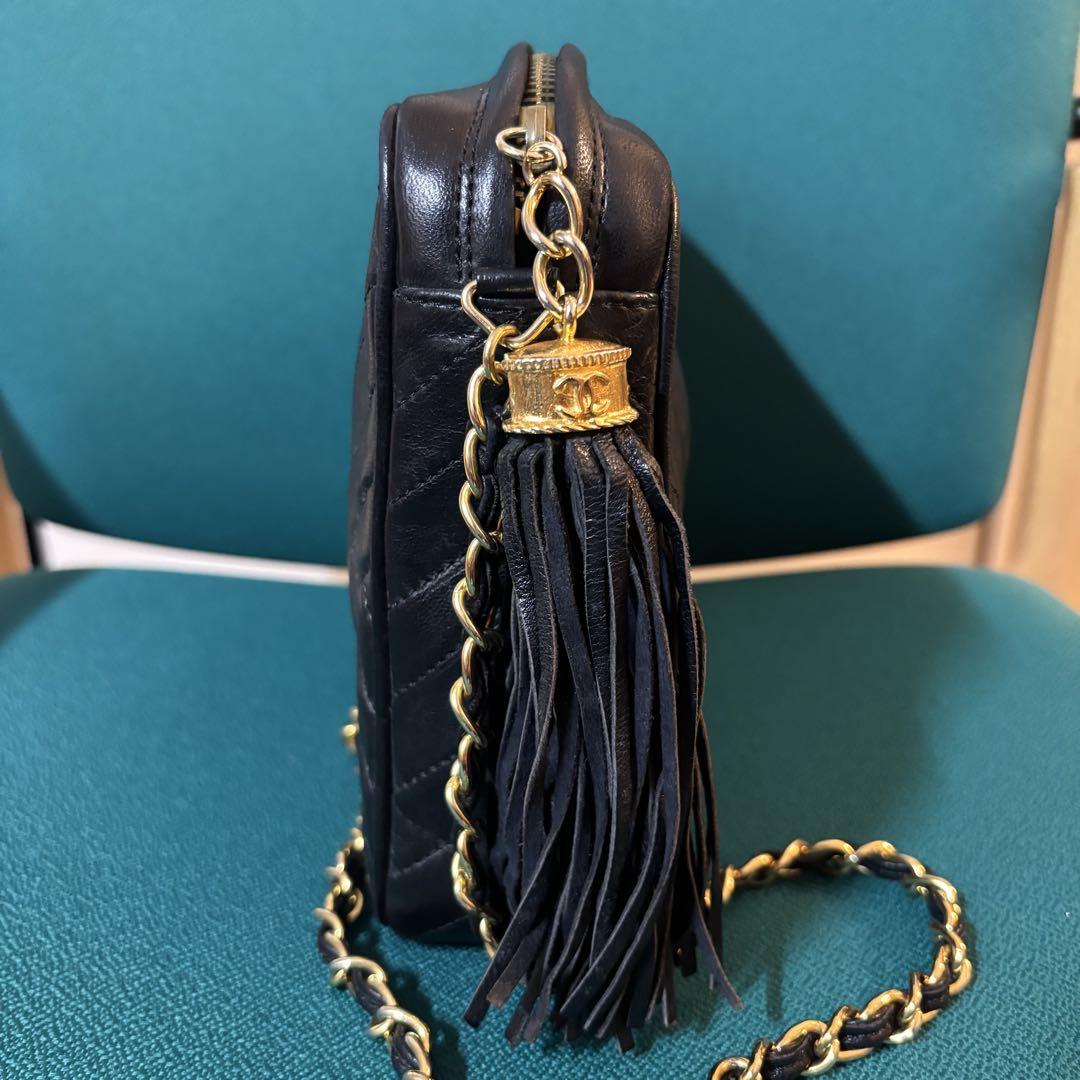 【CHANEL】シャネル ヴィンテージ チェーンショルダーバッグ ラムスキン