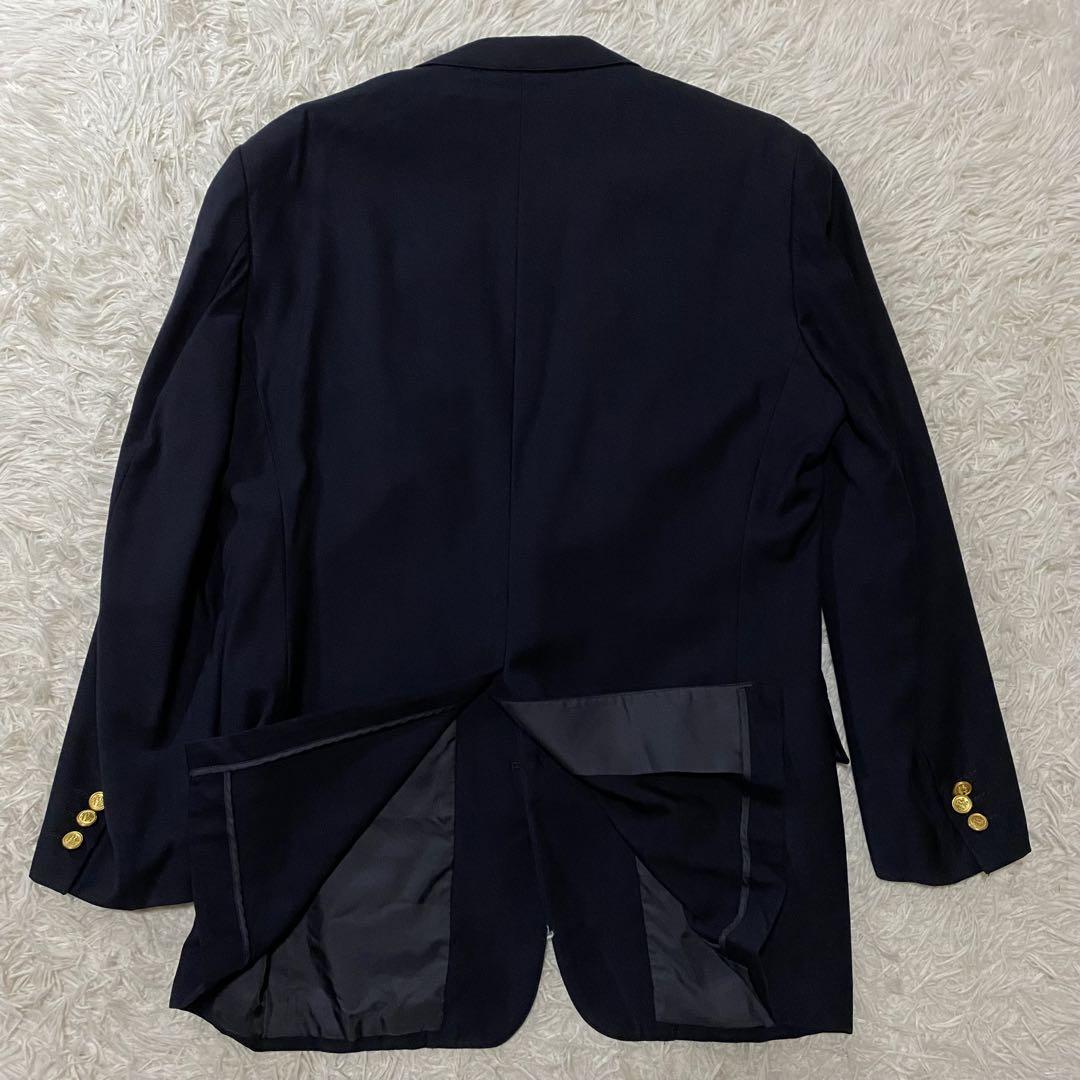 【美品】ジェイプレス　ブレザー　カシミヤ　Lessona社製　金ボタン　XL　黒