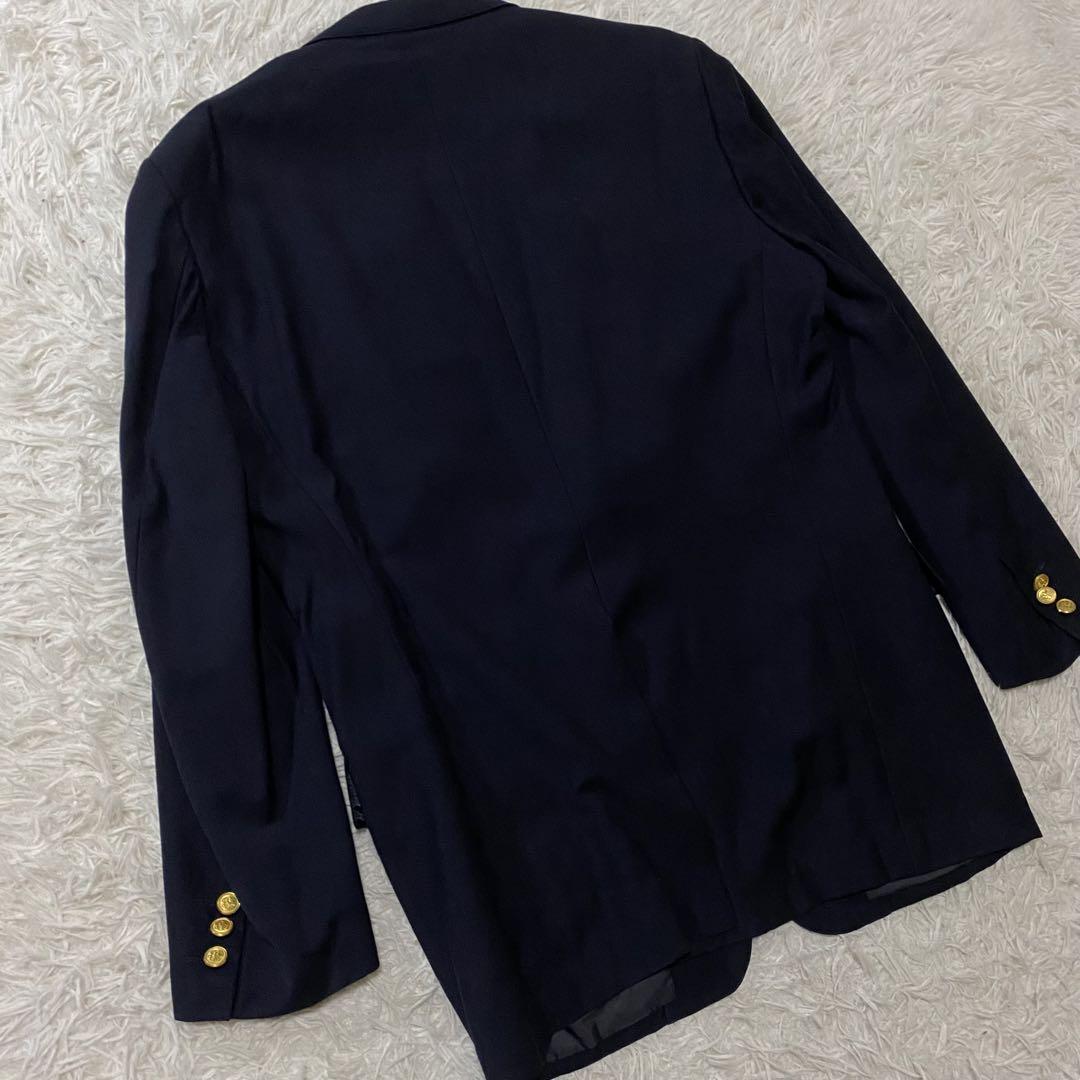 【美品】ジェイプレス　ブレザー　カシミヤ　Lessona社製　金ボタン　XL　黒