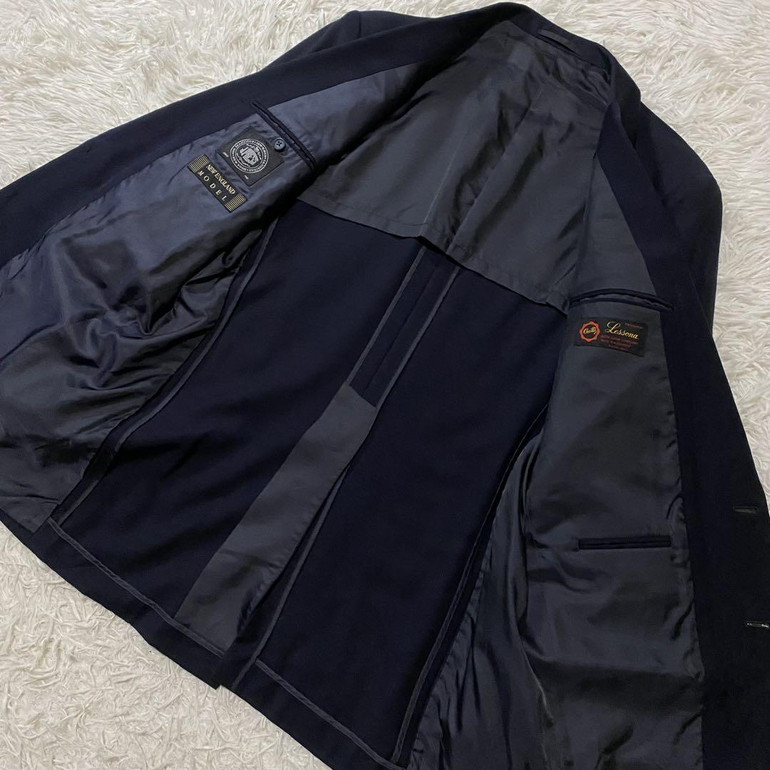 【美品】ジェイプレス　ブレザー　カシミヤ　Lessona社製　金ボタン　XL　黒
