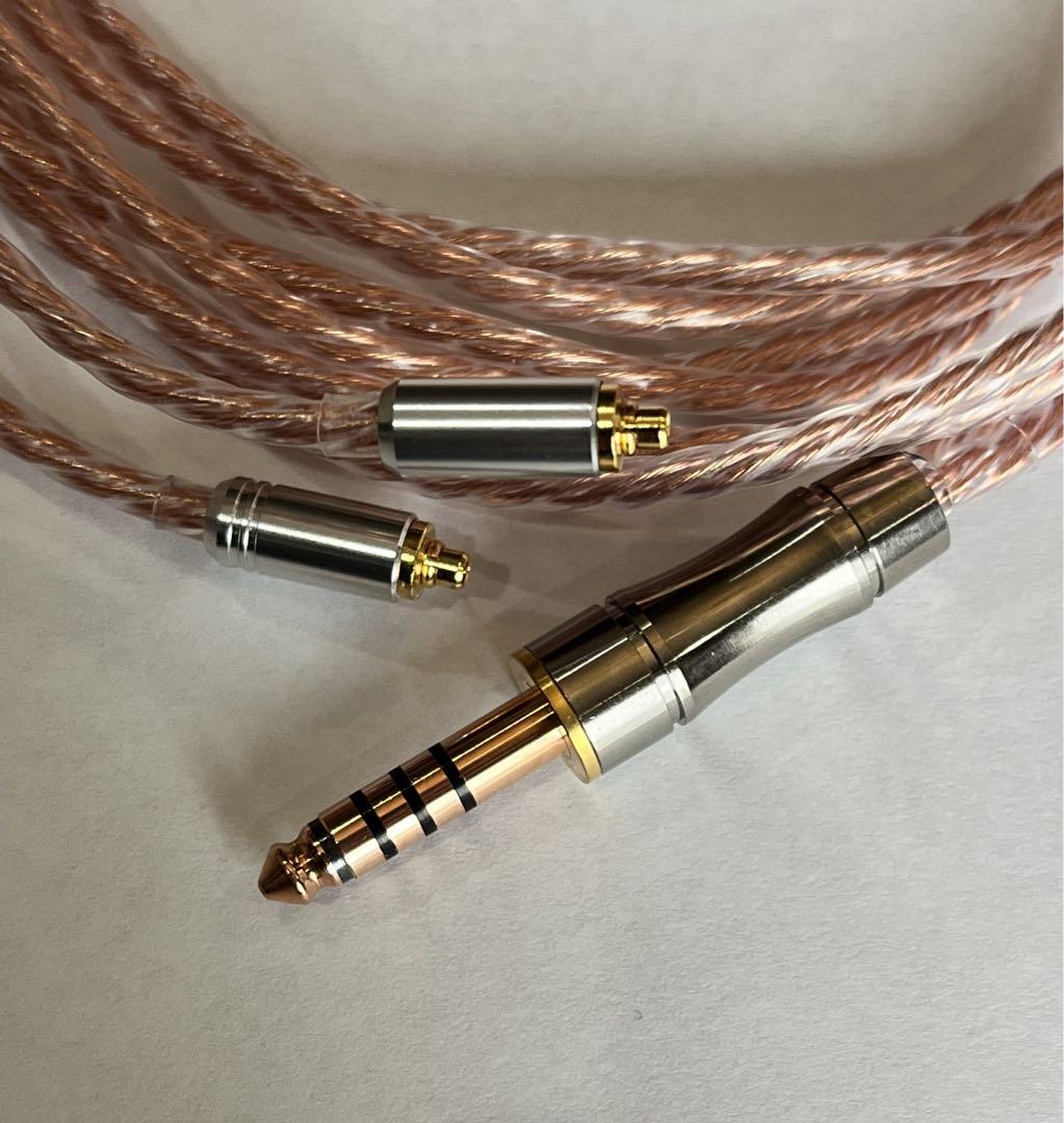 【Bispa 閃-Sen-】サンクベス4.4mm無垢-テルル銅MMCX Bispa 【閃-Sen-】サンクベス4.4mm無垢-テルル銅MMCXケーブル