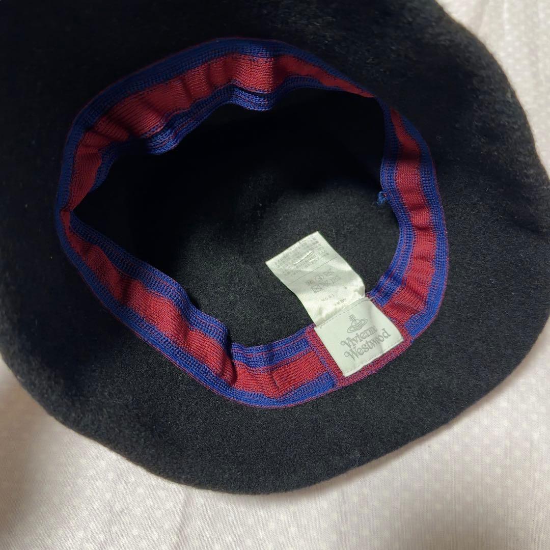 ヴィヴィアンウエストウッド ヴィヴィアン ウールハット ブラック 黒 ヴィヴィアンウエストウッド ヴィヴィアン ウールハット ブラック 黒
