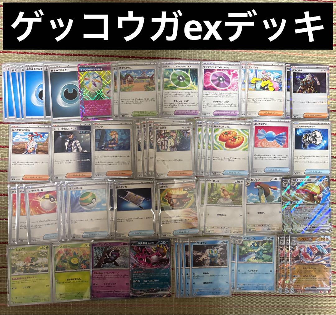 ポケカ　現行レギュレーション対応　ゲッコウガex　構築済みデッキ　匿名配送 ポケカ 現行レギュレーション ゲッコウガex 構築済みデッキ 匿名
