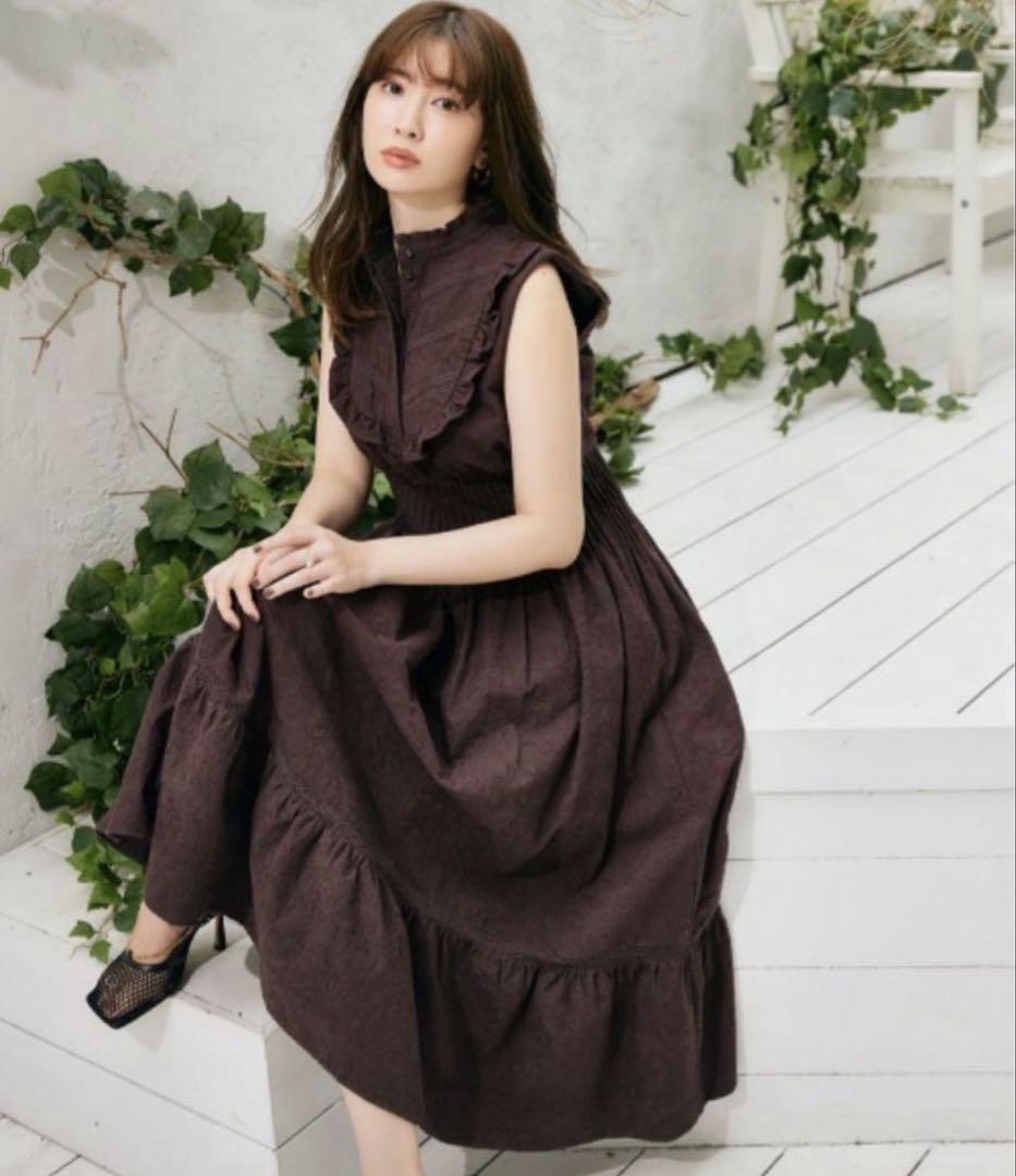 ワンピース herlipto paisley cotton lace long dress