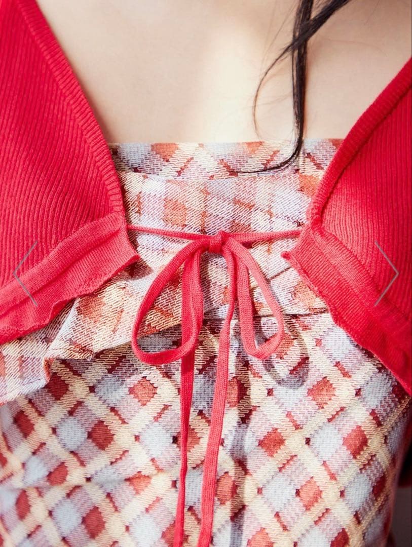 入手困難品❕LILY BROWN ドレープラッフルキャミワンピース