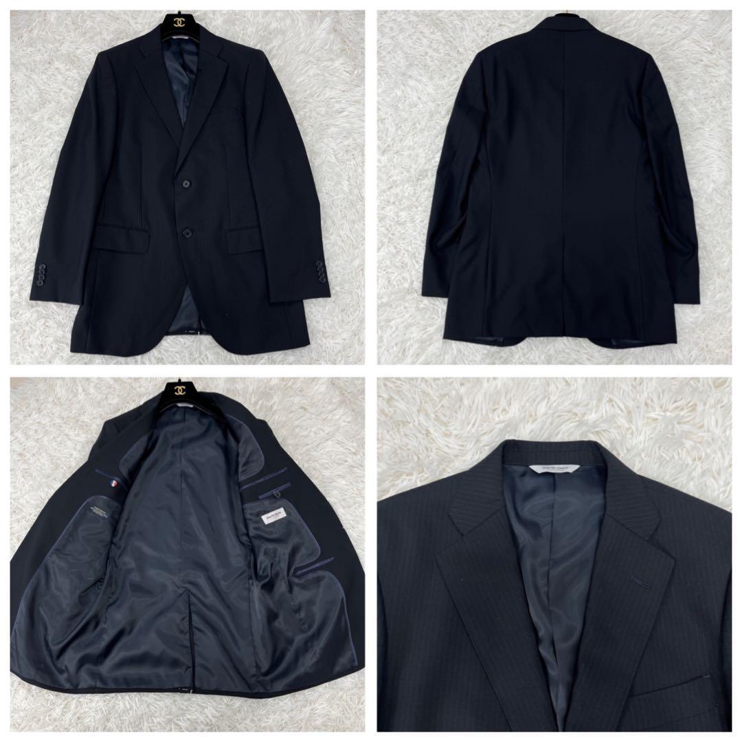 美品 XL【マリ クレール オム】セットアップ スーツ 紺