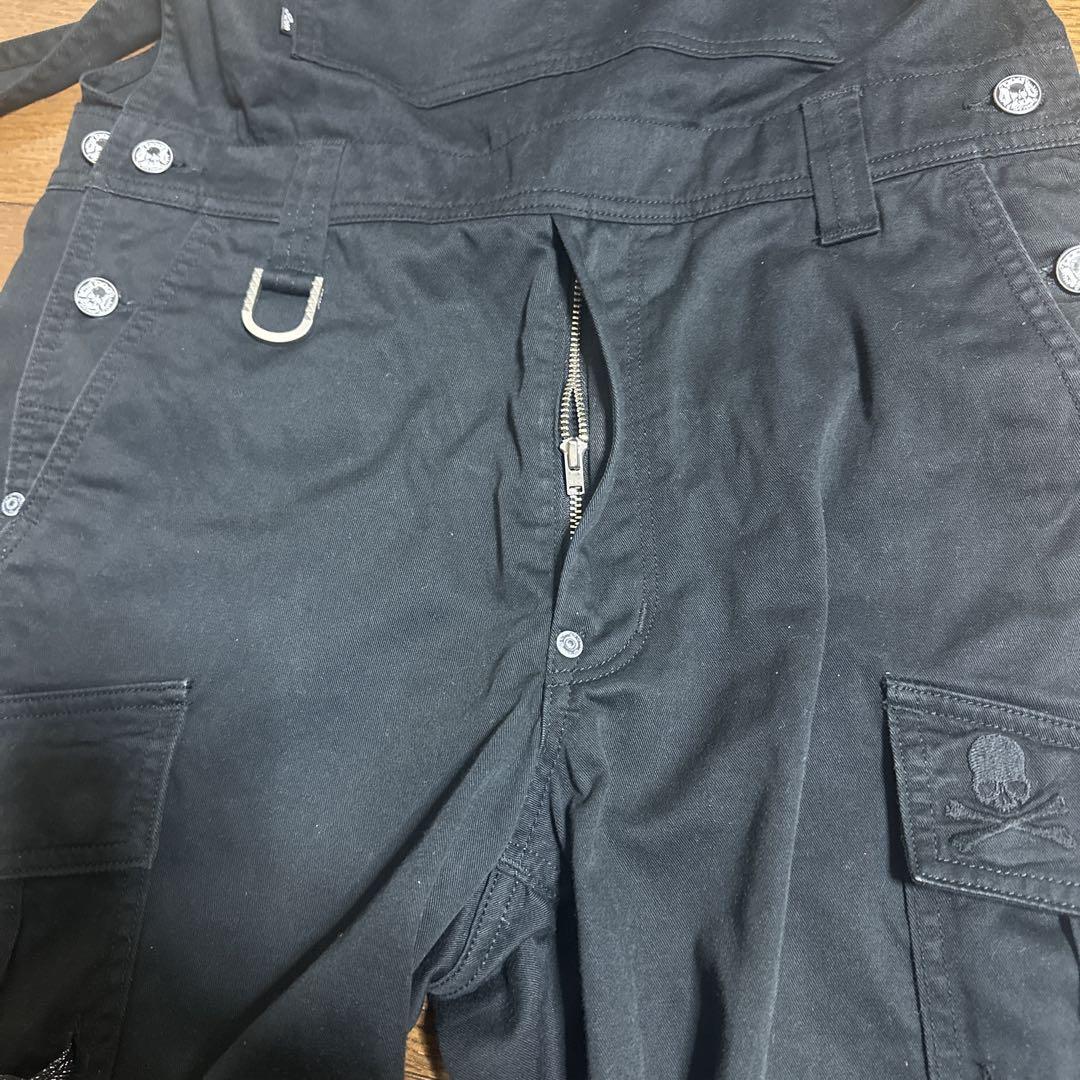 roen jeans ブラックオーバーオール