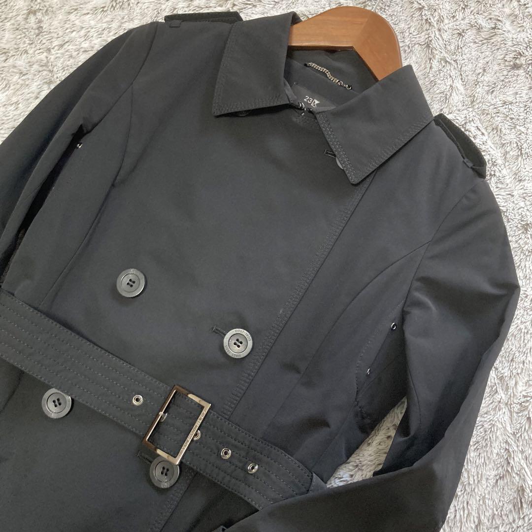 ☆美品☆23区　トレンチコート　ブラック　ベルト•ライナー付き　高級　サイズ40