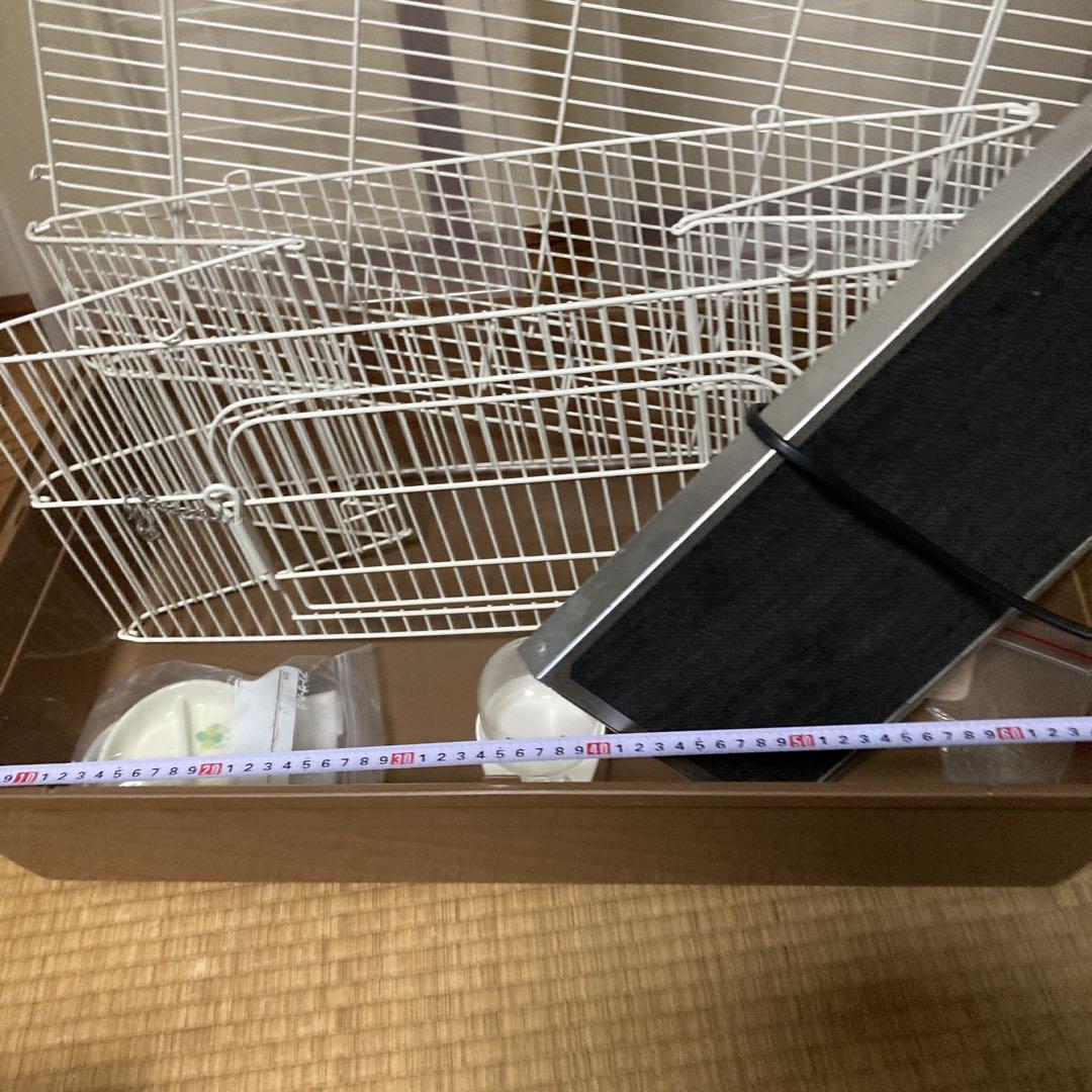 小動物用ゲージセット、床暖房、回し車などハリネズミ、ハムスター